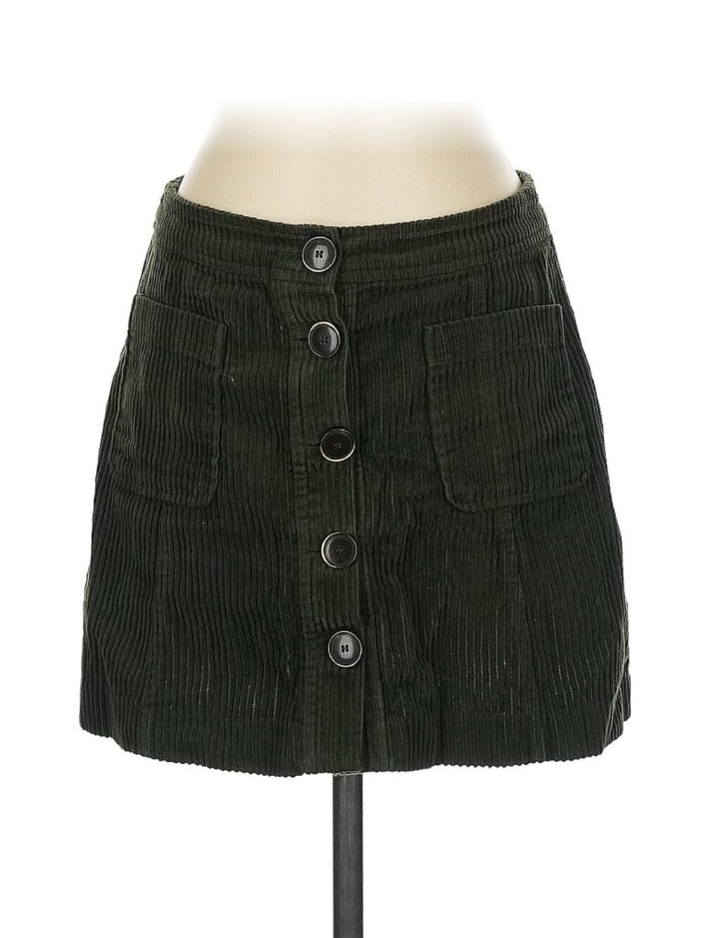 Zara TRF Corduroy Skirt, Size Small, Green